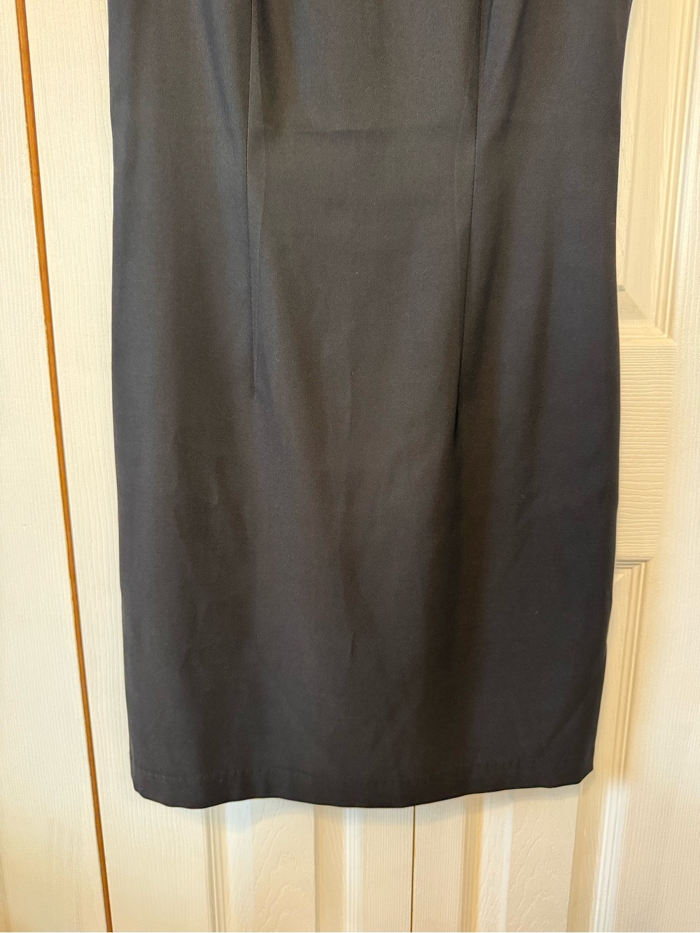 dressbarn Black Sleeveless Tailored Sheath Dress Size 4 Timeless LBD Back Zipper - Picture 4 of 11